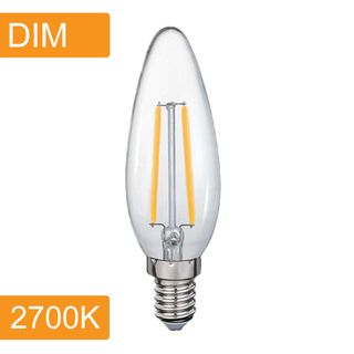 Candle C35 4w LED Filament - Dim - E14 - 2700K