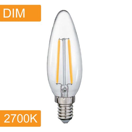 Candle C35 4w LED Filament - Dim - E14 - 2700K