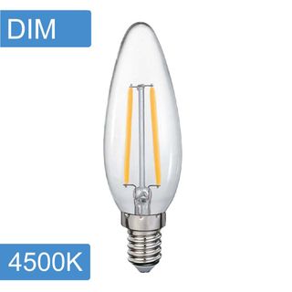 Candle C35 4w LED Filament - Dim - E14 - 4500K