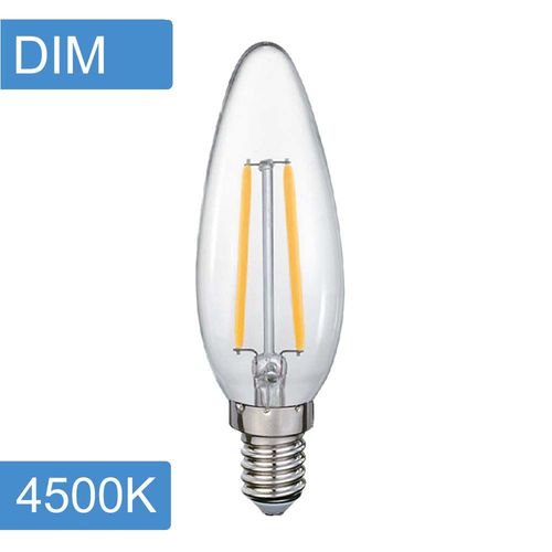 Candle C35 4w LED Filament - Dim - E14 - 4500K