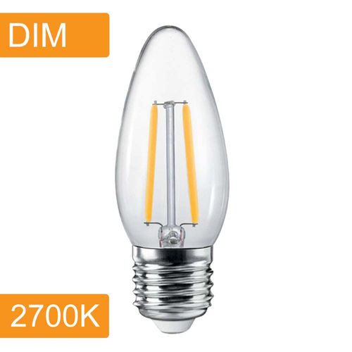 Candle C35 4w LED Filament - Dim - E27 - 2700K