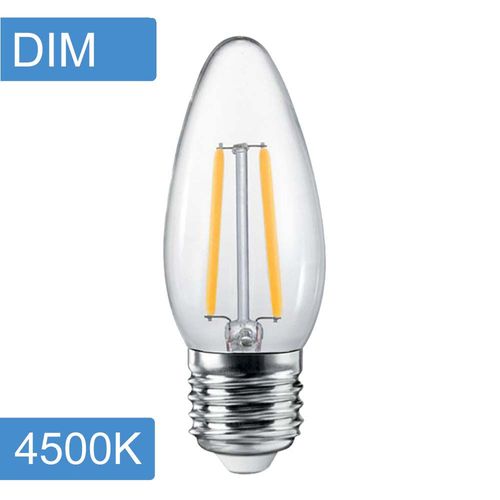 Candle C35 4w LED Filament - Dim - E27 - 4500K