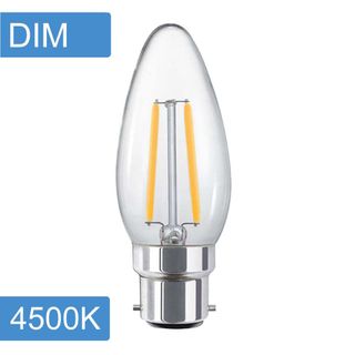 Candle C35 4w LED Filament - Dim - B22 - 4500K