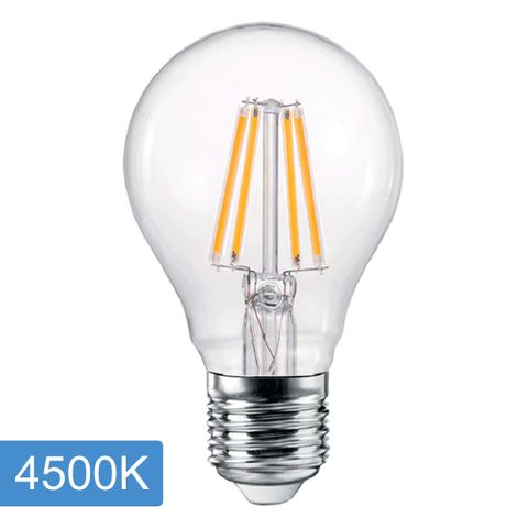 A60 6w LED Filament Lamp - E27 - 4500K