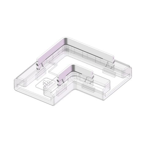 8mm L-Shape Strip to Strip Connector - 5 Pack