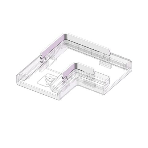 10mm L-Shape Strip to Strip Connector - 5 Pack