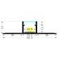VCB014 Plasterboard Square Aluminium Profile with Diffuser - 3m