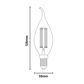 Flame Candle CA35 4w LED Filament - E14 - 2700K