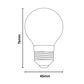 Fancy Round P45 4w LED Filament - Frost - Dim -  E27 - 6000K