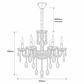 Bromley Crystal Chandelier  - 6 Light