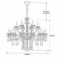 Bromley Crystal Chandelier  - 12-6 Light