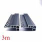 VCB021 Step Thread Aluminium Profile with Diffuser - 3m - Black