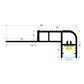 VCB021 Step Thread Aluminium Profile with Diffuser - 3m - Black