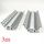 VCB024 Plasterboard Aluminium Corner Profile with Diffuser - 3m