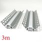 VCB024 Plasterboard Aluminium Corner Profile with Diffuser - 3m