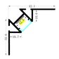 VCB024 Plasterboard Aluminium Corner Profile with Diffuser - 3m