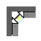 VCB024 Plasterboard Aluminium Corner Profile with Diffuser - 3m