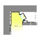 VCB051 Plasterboard Aluminium Corner Profile with Diffuser - 3m - White