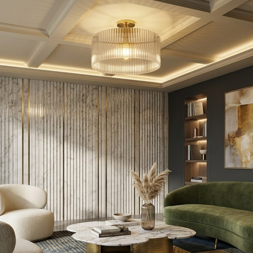 Medici 400mm Round Glass CTC - Gold