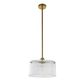 Medici 300mm Round Glass Pendant - Gold