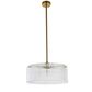 Medici 400mm Round Glass Pendant - Gold