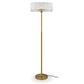 Medici 400mm Round Glass Floor Lamp - Gold