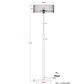 Medici 400mm Round Glass Floor Lamp - Gold
