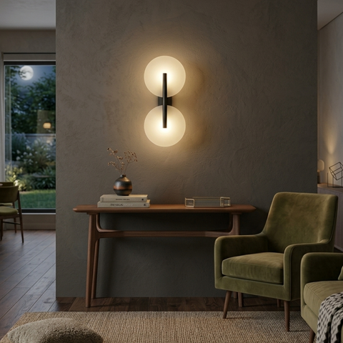 Noble Glass Wall Light - Black
