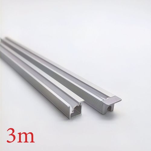 VC1010D Wash 45 Winged Aluminium Profile with Diffuser - 3m - Silver