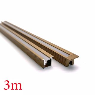 VC1010D Wash 45 Winged Aluminium Profile with Diffuser - 3m - Gold