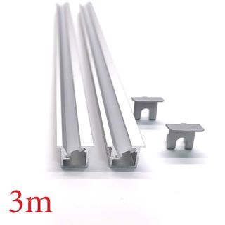 VC1010D Wash 45 Winged Aluminium Profile with Diffuser - 3m - White