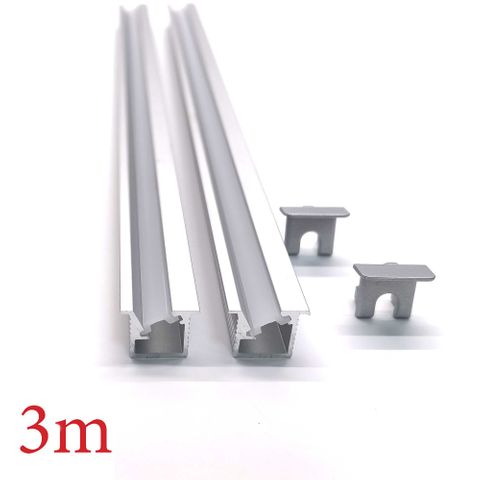 VC1010D Wash 45 Winged Aluminium Profile with Diffuser - 3m - White