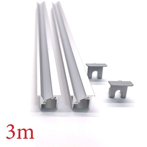 VC1010D Wash 45 Winged Aluminium Profile with Diffuser - 3m - White