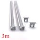 VC1010D Wash 45 Winged Aluminium Profile with Diffuser - 3m - White