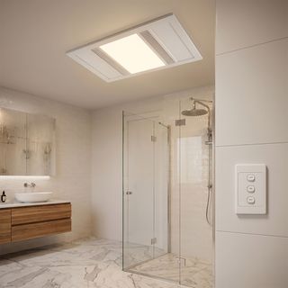 Apex 3in1 Bathroom Heater, Light and Exhaust - White