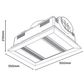 Apex 3in1 Bathroom Heater, Light and Exhaust - White