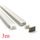 VC1710A IP65 Square Aluminium Profile with Diffuser - 3m - Silver