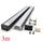 VC1710A IP65 Square Aluminium Profile with Diffuser - 3m - Black