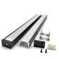VC1710A IP65 Square Aluminium Profile with Diffuser - 3m - Black