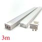 VC1710A IP65 Square Aluminium Profile with Diffuser - 3m - White