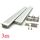VC1710B IP65 Square Winged Aluminium Profile with Diffuser - 3m - Silver