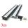 VC1710B IP65 Square Winged Aluminium Profile with Diffuser - 3m - Black