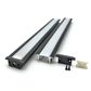 VC1710B IP65 Square Winged Aluminium Profile with Diffuser - 3m - Black