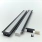 VC1710B IP65 Square Winged Aluminium Profile with Diffuser - 3m - Black
