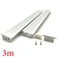 VC1710B IP65 Square Winged Aluminium Profile with Diffuser - 3m - White