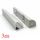VC3030T Corner Aluminium Profile with Diffuser - 3m - Silver