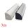 VC3030T Corner Aluminium Profile with Diffuser - 3m - White