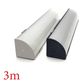 VC3030T Corner Aluminium Profile with Diffuser - 3m - White