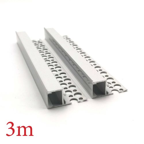 VCB028 Plasterboard Square Aluminium Profile with Diffuser - 3m