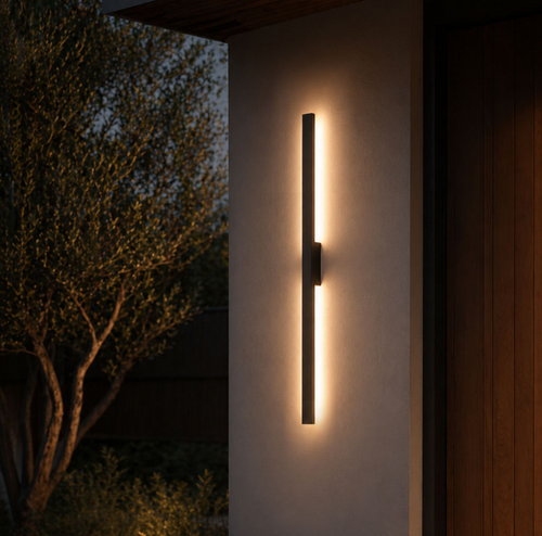 Shadow External Wall Light - 100cm - Black